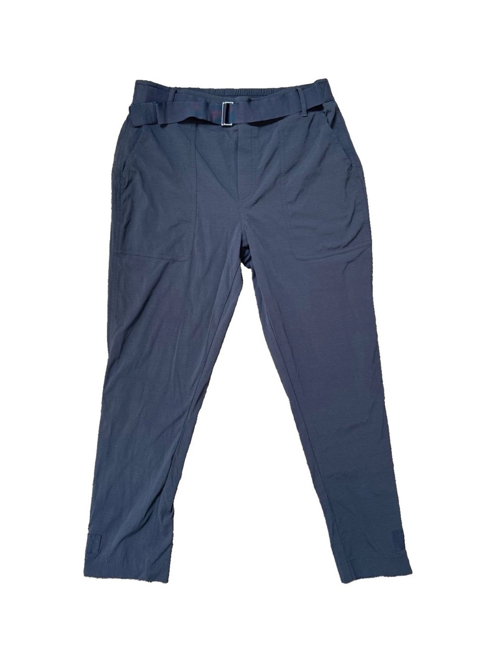 Athleta Belted Trekkie Hiking Pants Zipper Sides Women's 8 Black Stretch Outdoor - Picture 6 of 10